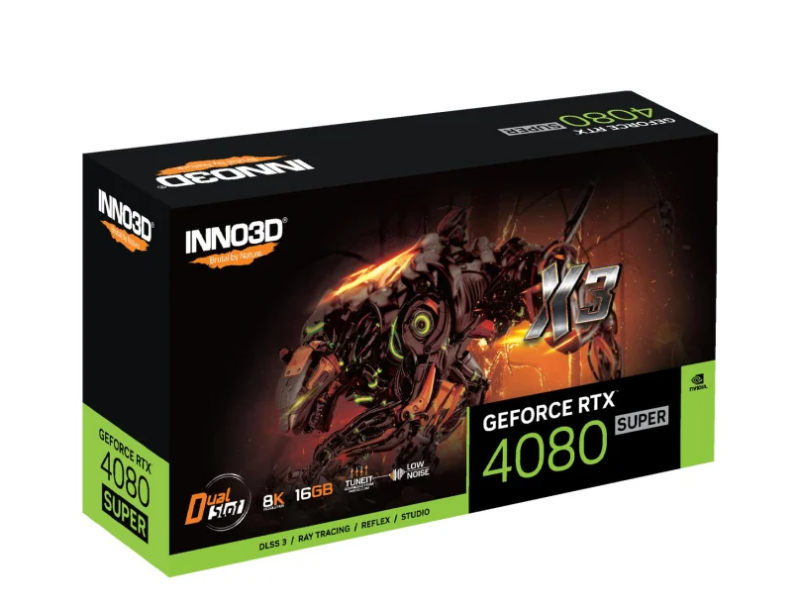 Відеокарта Inno3D GeForce RTX 4080 Super X3 16GB GDDR6X (N408S3-166X-18703552) 103814 фото