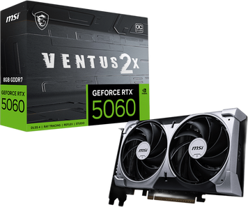 Відеокарта MSI GeForce RTX 5060 Ventus 2X OC 8GB GDDR7 DLSS4 (5060 8G VENTUS 2X OC) 224251 фото