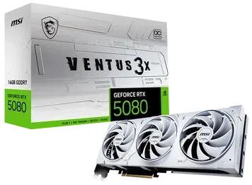 Відеокарта MSI GeForce RTX 5080 Ventus 3X OC White 16G