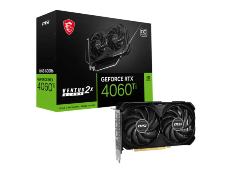 Купити Відеокарта MSI GeForce RTX 4060 Ti VENTUS 2X BLACK 16G OC 103775 в інтернет магазині Ready 2 Play