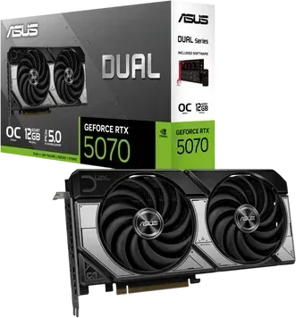 Відеокарта ASUS GeForce RTX 5070 Dual OC 12GB GDDR7 DLSS4 (DUAL-RTX5070-O12G)