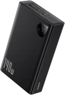 Зовнішній акумулятор (павербанк) Baseus Adaman Metal Digital Display 24000mAh 140W Black (P10021508113-00;P10021507112-02) 226323 фото