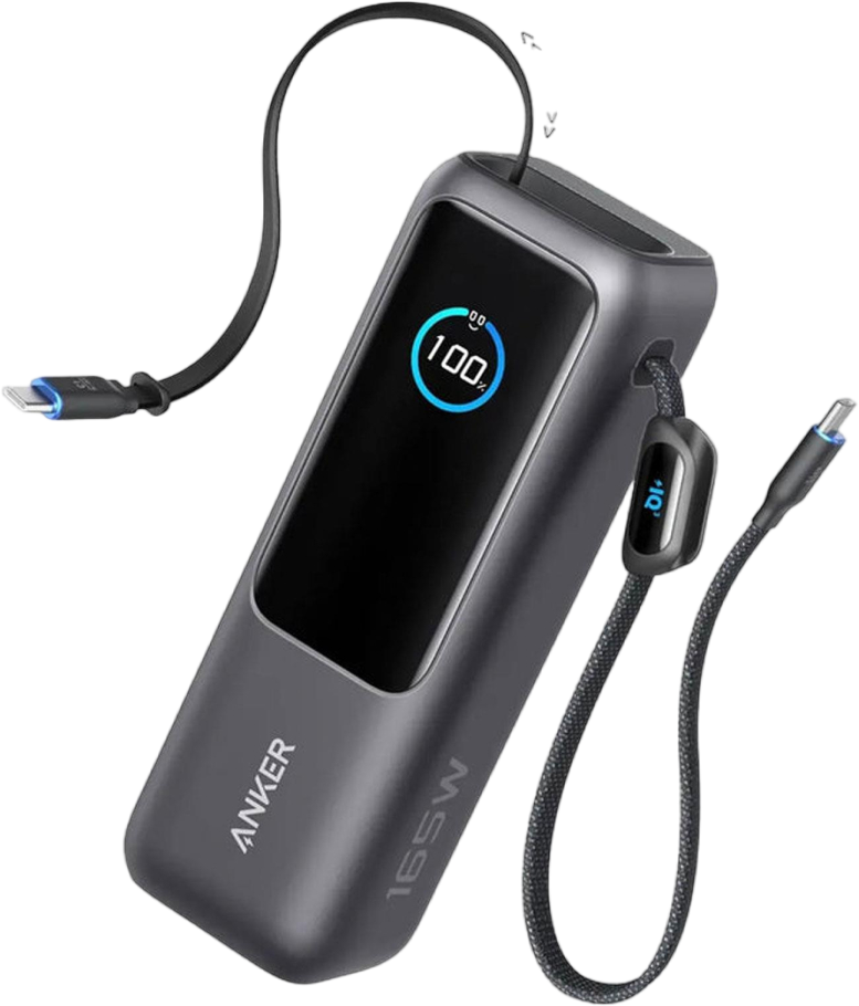Зарядний пристрій (PowerBank) Anker Power Bank 25000mAh 165W USB-C Retractable Cable (A1695H11) 226457 фото